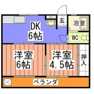 コーポ前田【1階】の間取り