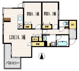 OID Terrace【2階】の間取り