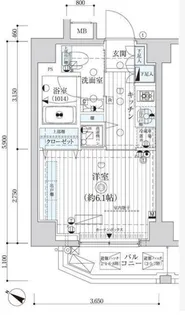 レピュア池袋【7階】の間取り
