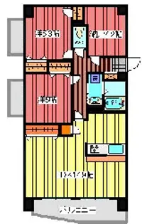 ブルールイイヅカ【7階】の間取り