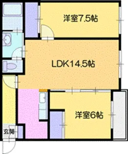 POEM千歳II【3階】の間取り
