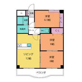 コンフォート中島【3階】の間取り