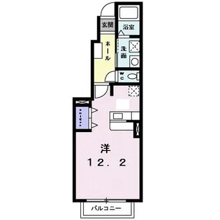 クロスローズ参番館【1階】の間取り