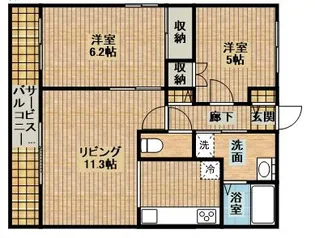 サンボナール【3階】の間取り