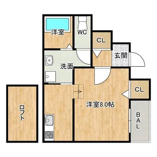 イーストフィールド船堂町【1階】の間取り