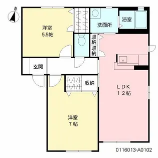 メゾン・ド・コンフォール A棟【1階】の間取り