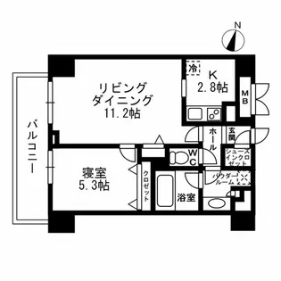 パークフラッツ学芸大学【7階】の間取り