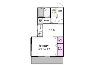 サニーハイツ【1階】の間取り