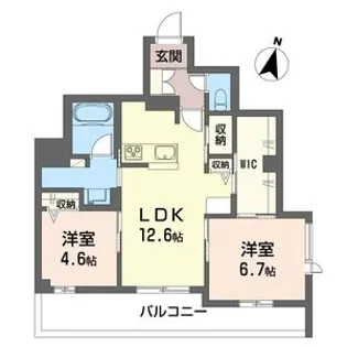 アルプ・フーベル【2階】の間取り