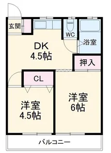 第2清美荘【2階】の間取り