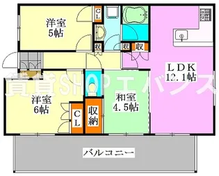スカイグランデ船橋宮本【10階】の間取り