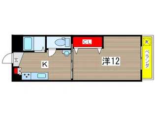 グリーンハイツ国立【1階】の間取り