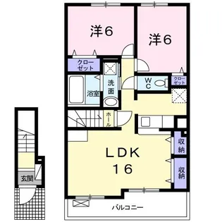 アルモニー京田辺【2階】の間取り