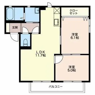 ザリーヤ A【1階】の間取り