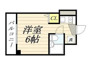 スカイコート函館【6階】の間取り