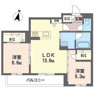 弓張月 上杉【1階】の間取り