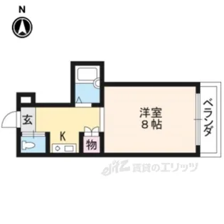 フレーヴァー深草2【3階】の間取り