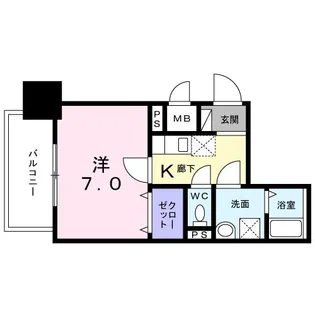 メゾン ド シュシュ 西巣鴨【7階】の間取り