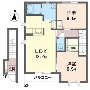 カーサ・ラ・セレーノ II【2階】の間取り