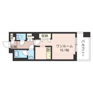 レジデンスシャルマン月島【6階】の間取り