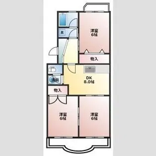 フェイヴァリト西添【3階】の間取り