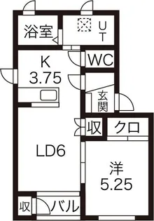 サンバレー D棟【2階】の間取り