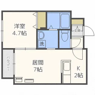 リバージュL38【4階】の間取り