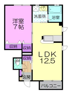 グリーン・ヴィラ F【1階】の間取り