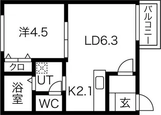 アジュール【2階】の間取り