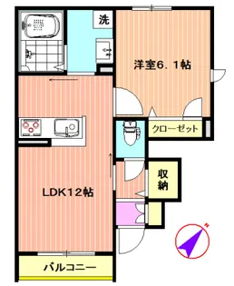 フェリオI【1階】の間取り
