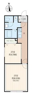 「防音マンション」ラシクラス新宿中井【2階】の間取り