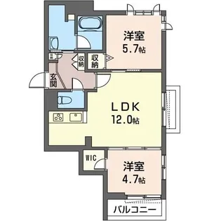 エクラージュE【3階】の間取り