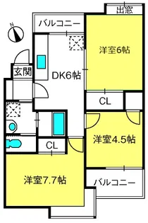 ファーストメゾン入間【3階】の間取り