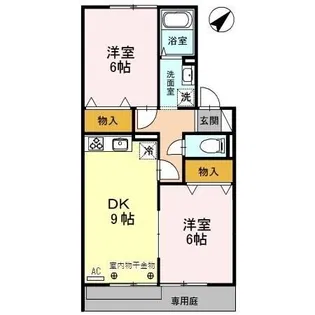 プレーヌ今江【1階】の間取り
