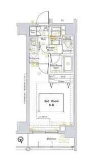 ディップス新宿御苑【1階】の間取り