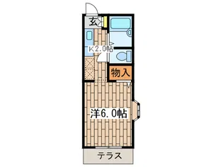 グレイス フラッツ【1階】の間取り