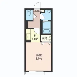 ドチェスター朝倉B【1階】の間取り