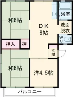 サンライフ本町田【2階】の間取り
