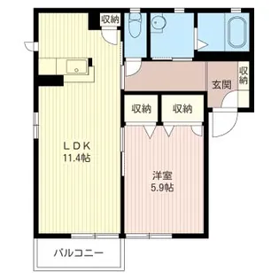 イーストヒルズ渡辺1【2階】の間取り