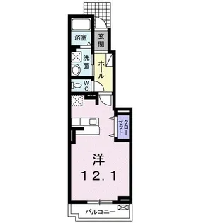 ヒルサイド瑞陵【1階】の間取り