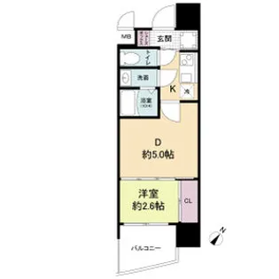 セレニテ阿波座ミラク【10階】の間取り