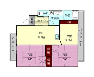 第2サンコウハイツ【3階】の間取り