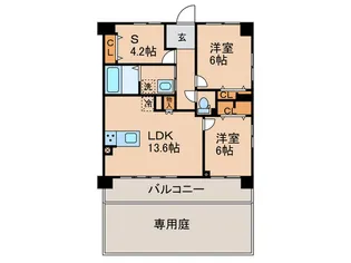 メゾンエクレーレ水元公園【1階】の間取り