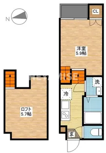 fleur de lisII【1階】の間取り