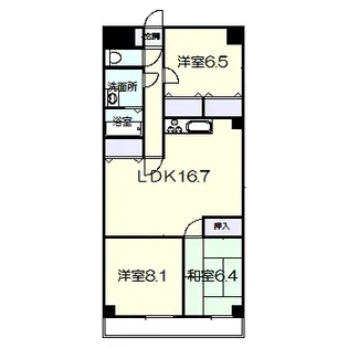 ブランシェ北小金【1階】の間取り
