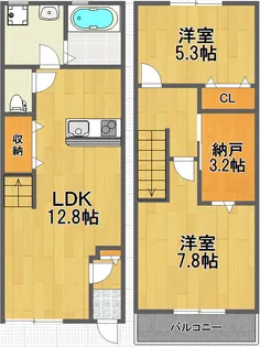 東京都昭島市宮沢町2【一戸建】の間取り