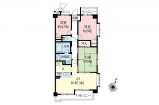 ダイアパレス新蔵【2階】の間取り