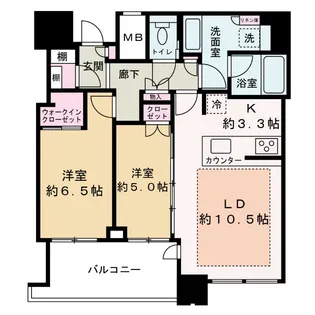 梅田ガーデンレジデンス【34階】の間取り