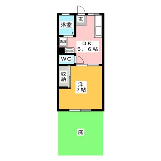 ハイツひよどりA【1階】の間取り