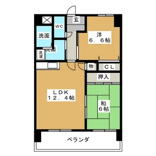 アビタシオン一番【5階】の間取り